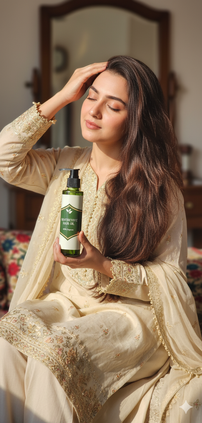 NaturaGlow Herbal Hair Oil – For Stronger, Shinier, Healthier Hair